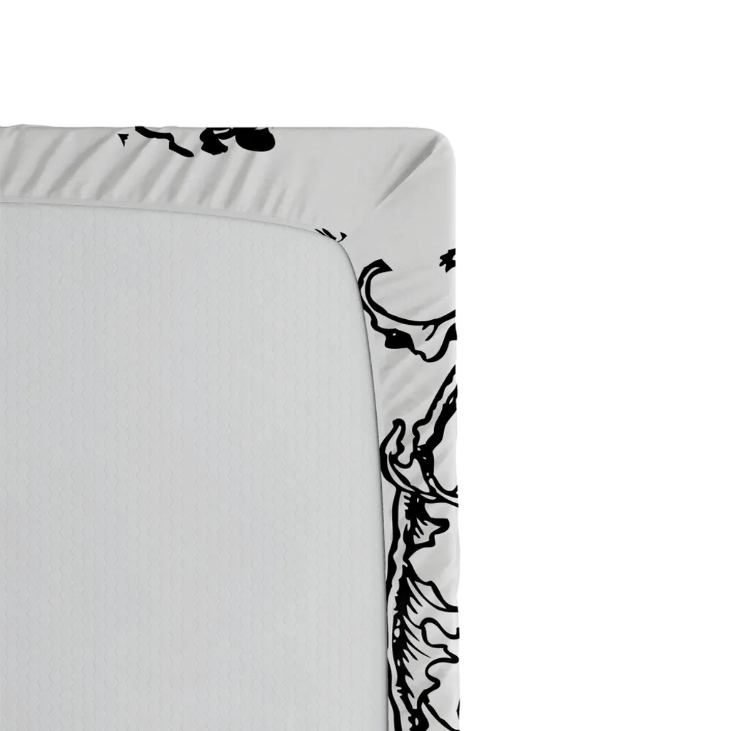 Drap-housse 180x200 pour déco de chambre gothique crâne et univers sombre - 4