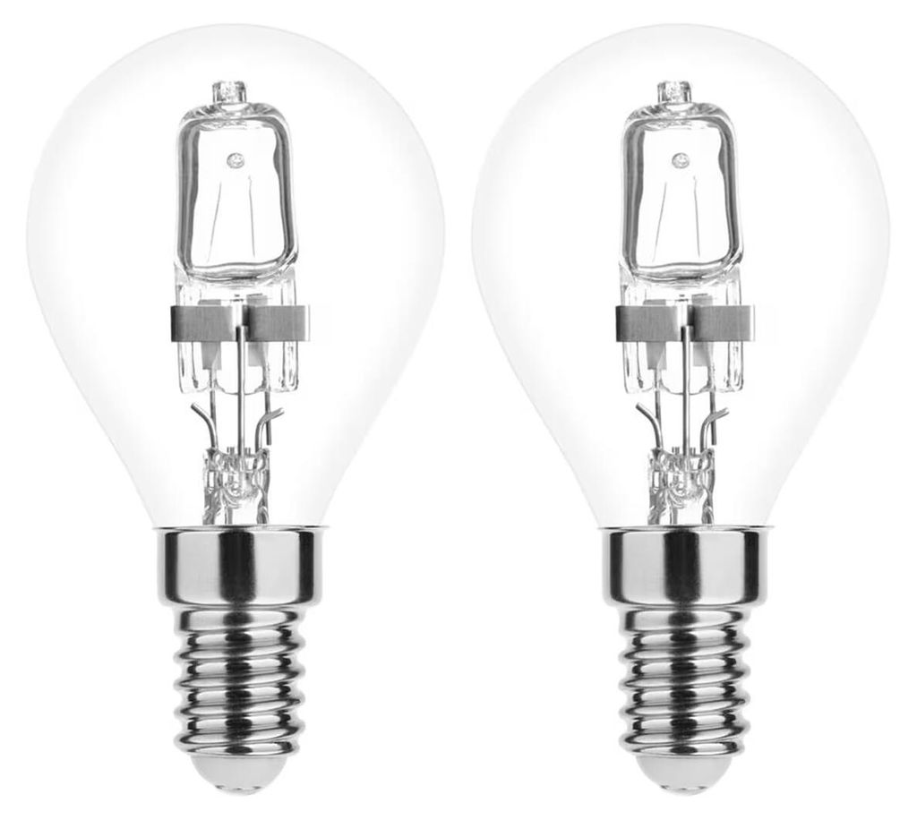 Modee E14 Halogenlampe, dimmbar, 28 W, - 370 lm - 2700 K - Warmweiß - Halogen-Kugel, Mini P45 - 2 Stück