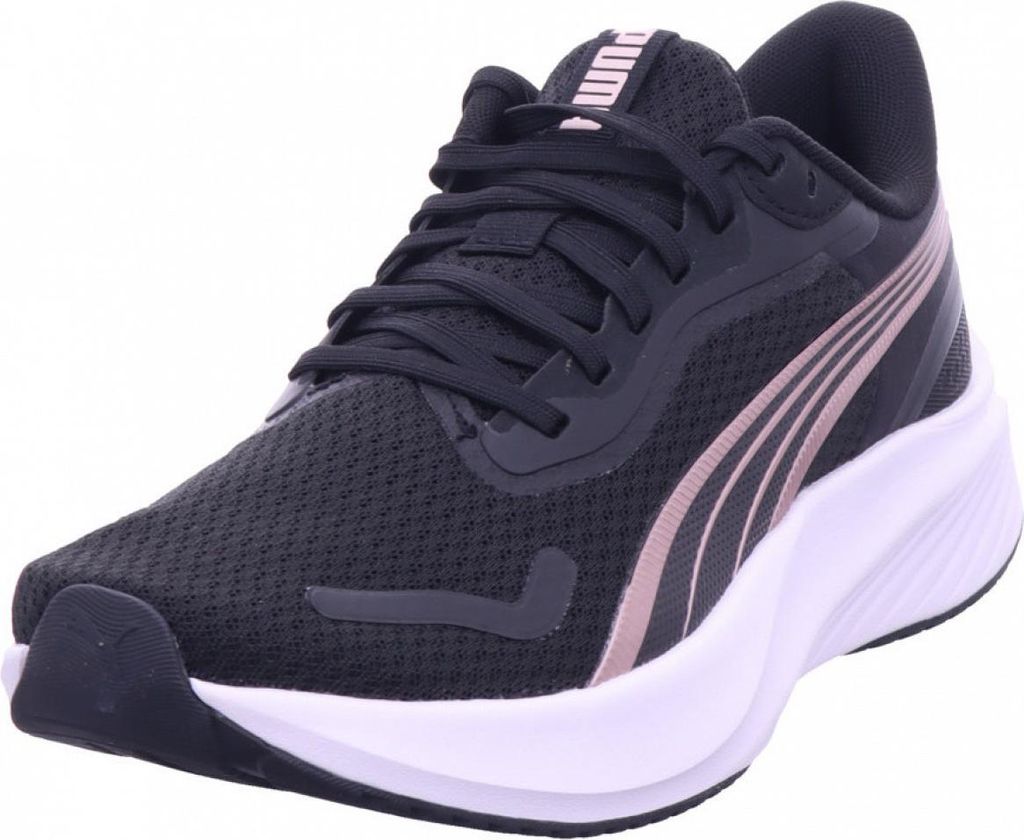 Puma Damen-Sneaker Pounce Lite Schwarz-Rose-Gold-Weiß, Farbe:schwarz, UK Größe:6
