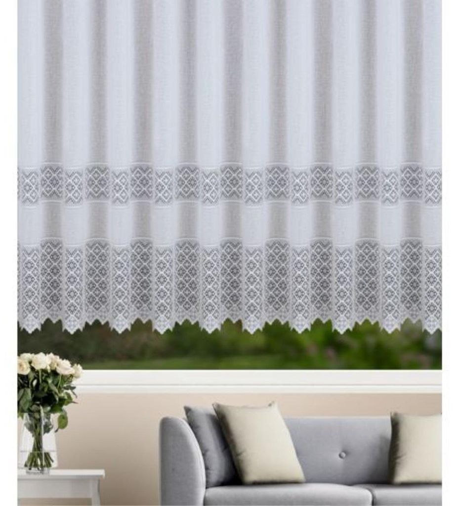 Fertigstore Nela - Größe (HxB): 145x300cm Farbe: Weiß Produktbild 