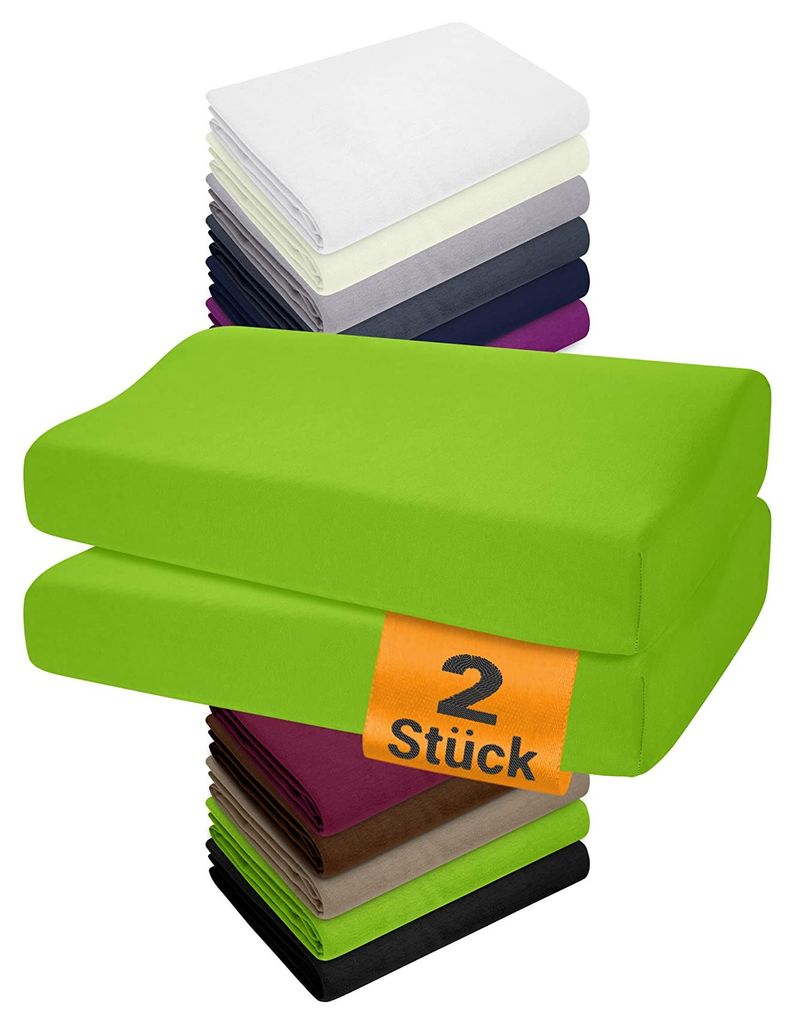 Set mit 2 Kissenbezügen für orthopädische Kissen, Größe S – Spannbettlaken 1450.2049, 30–35 x 45–50 cm, Apfelgrün