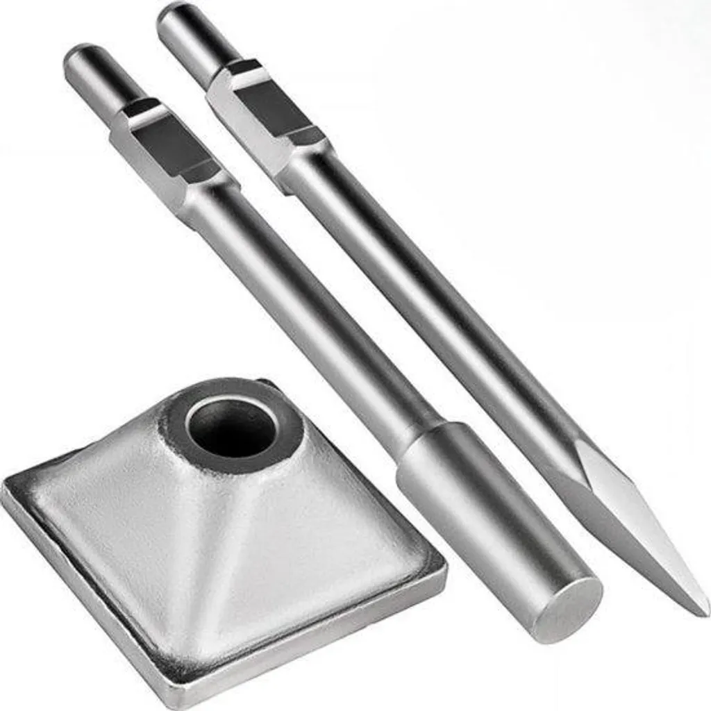 Marteau piqueur pneumatique avec plaque anti-chocs et emmanchement hexa