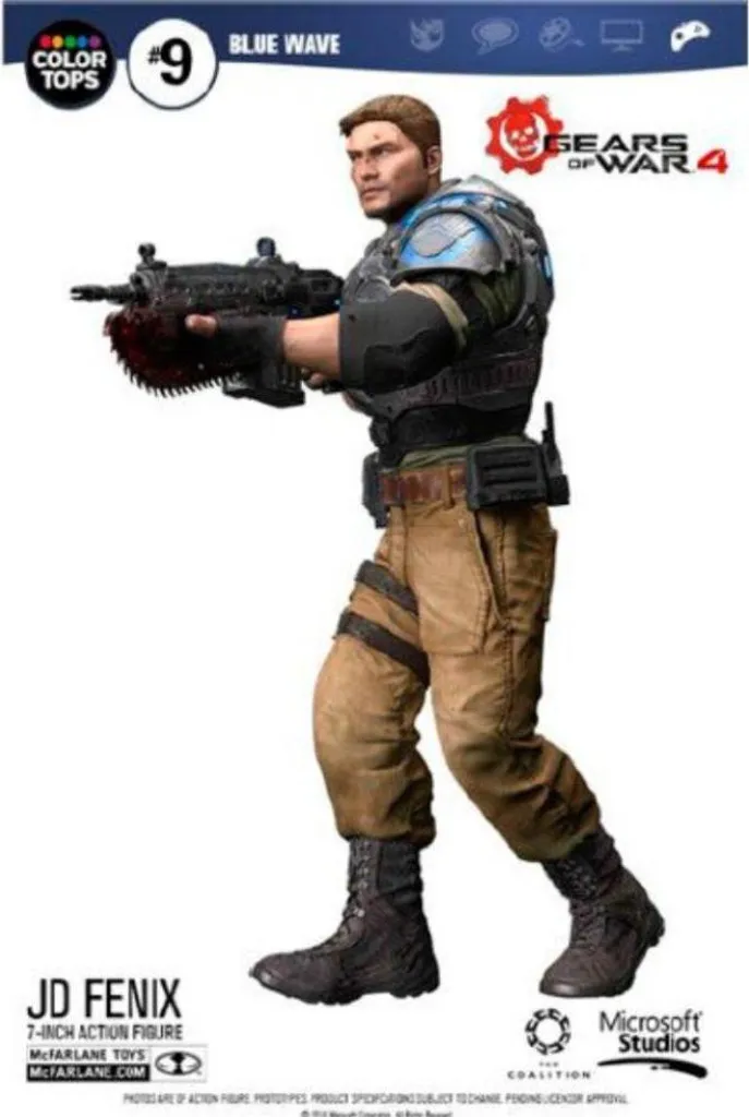Gears of War 4 : Figurine JD Fenix 18 cm Color Tops de McFarlane Toys