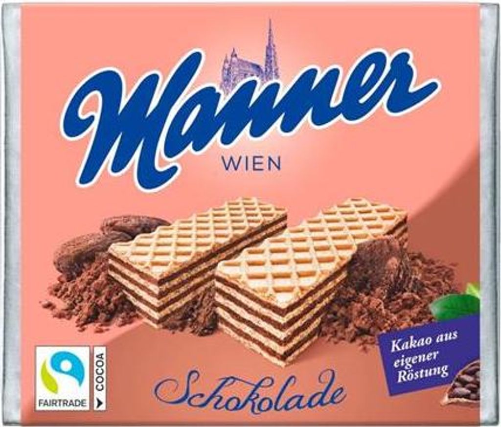 Oplatky "Manner Schokolade", čokoláda, 75 g, MANNER 52475 Obrázek produktu 
