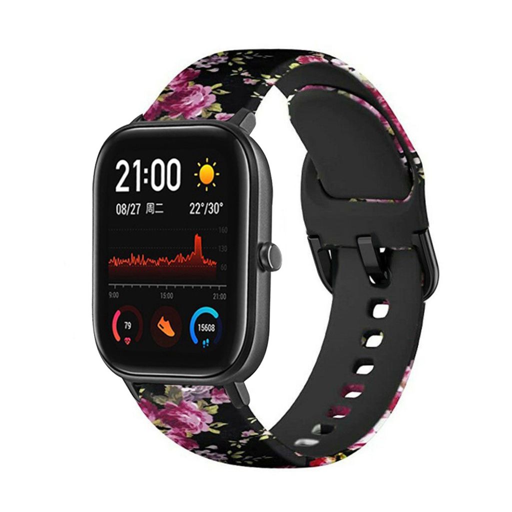 Strap-it Rosa Blume Xiaomi Amazfit GTS Armband