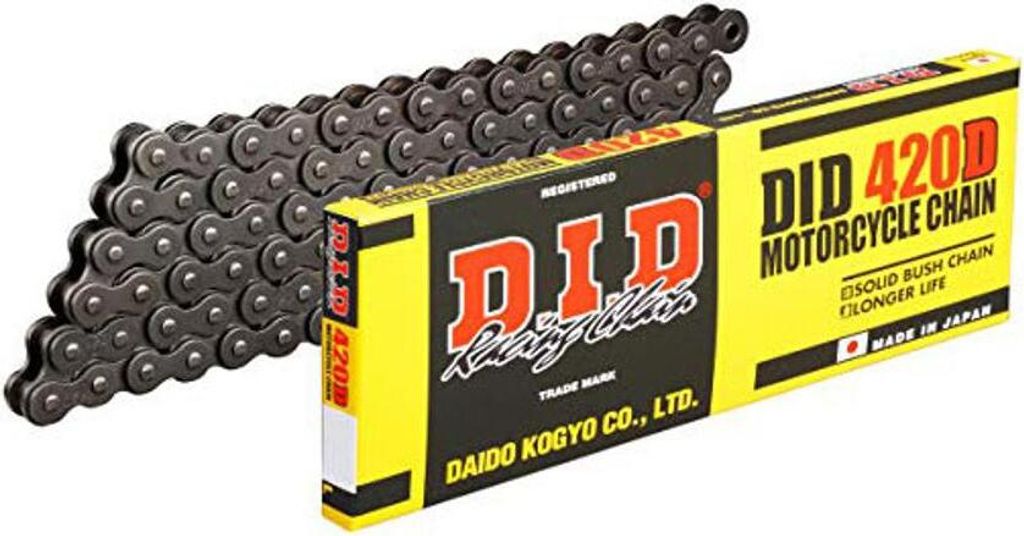 Did 420D-124 Kette (124 Glieder) Ohne O-Ringe (Offen + Stift)
