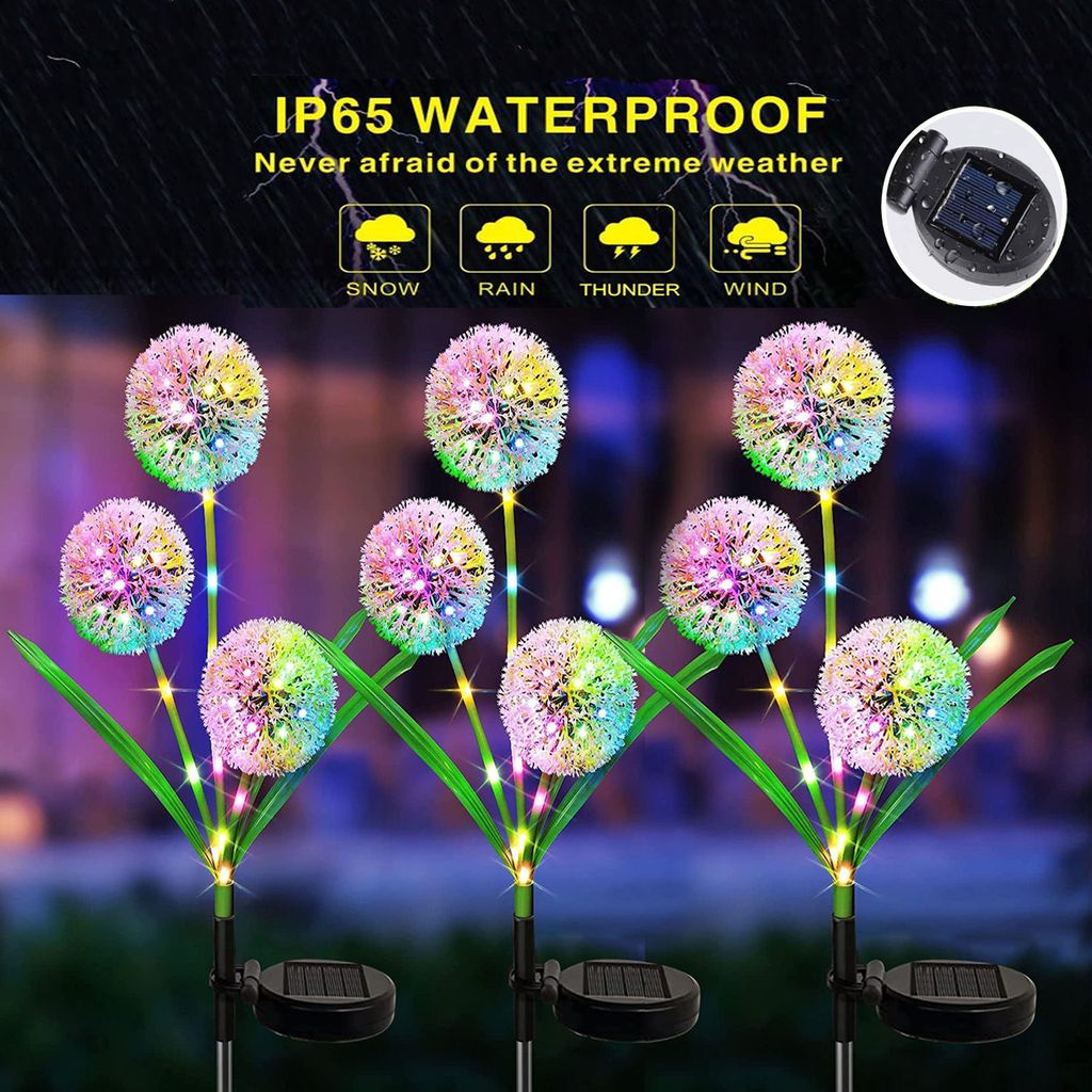 Lights4fun 3er Set LED Solar Lampion Tyvek Weiß Marokkanische Laterne