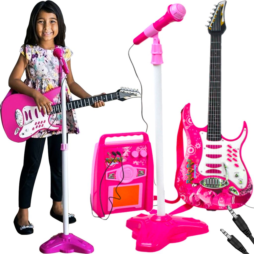 Kruzzel 22407 Dětská rocková elektrická kytara na baterie + Obrázek produktu