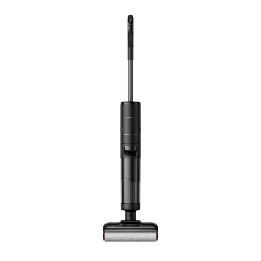 A black and gray wet and dry vacuum cleaner is shown against a white background.