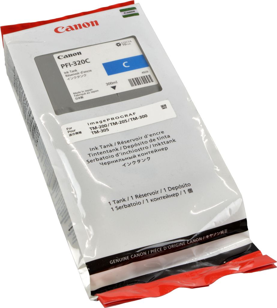 Canon PFI-320C, Cyan, Tinte auf Pigmentbasis, 300 ml, 1 Produktbild 