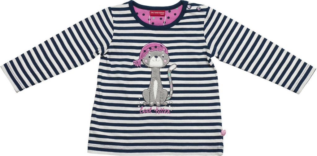 Salt & Pepper - Mädchen Baby Langarmshirt * Little One Stripe Gr. 68