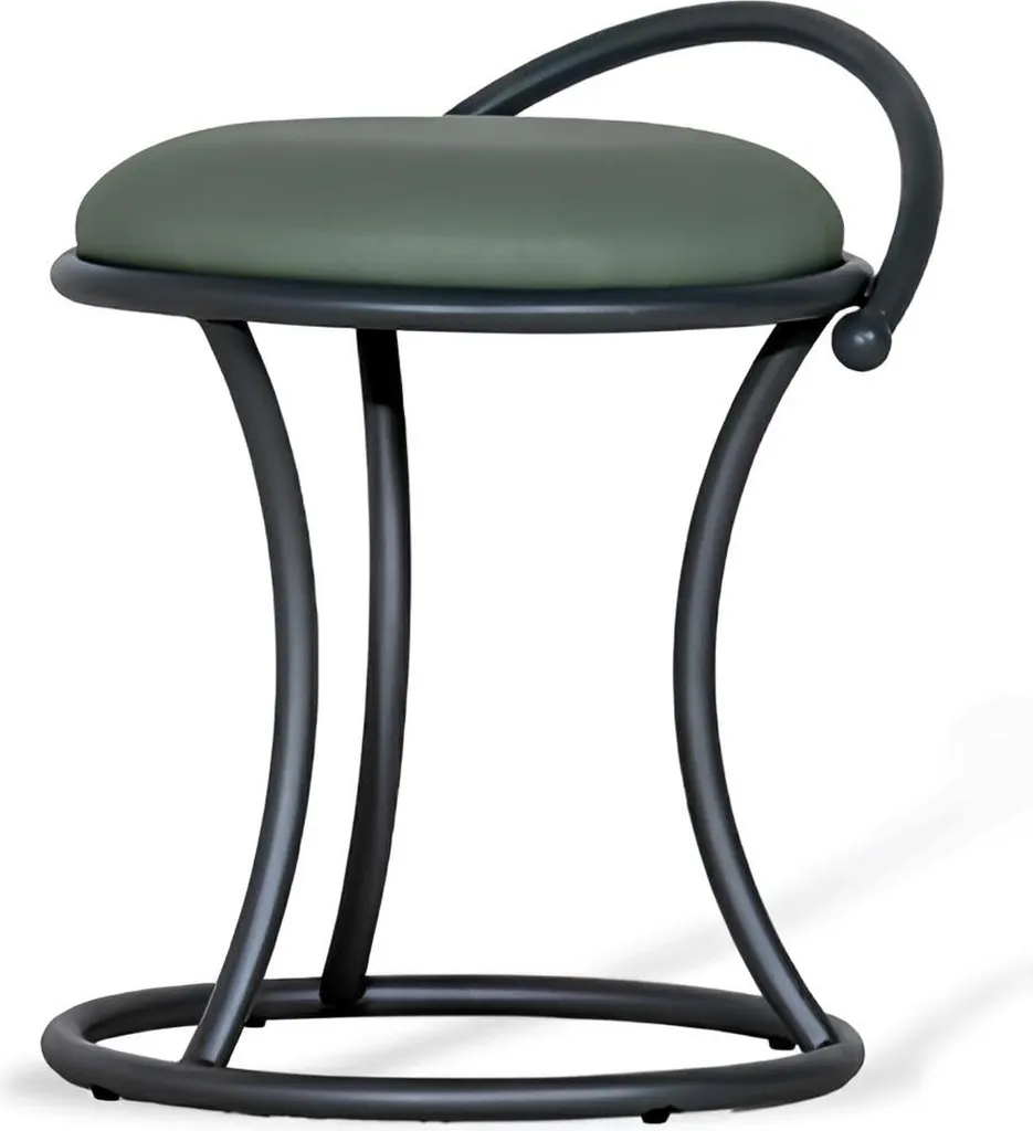 Tabouret haut confortable en cuir vert pour soulager votre dos