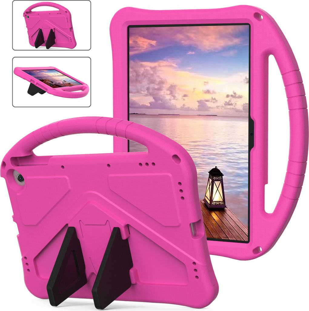 Kinder Hülle für Google Pixel Tablet 11 (2023), Eva Leichte Stoßfeste Ständer, Kids Griff Schutzhülle Rosa