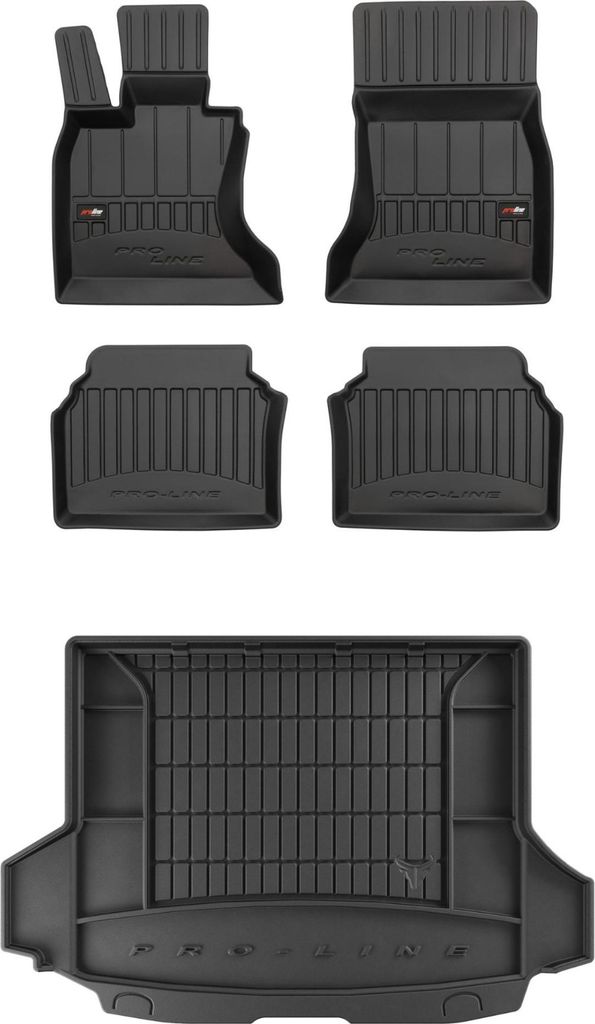 FROGUM Gummimatten Auto Fußmatten + Kofferraummatte für BMW 5er GT F07 2009-2017