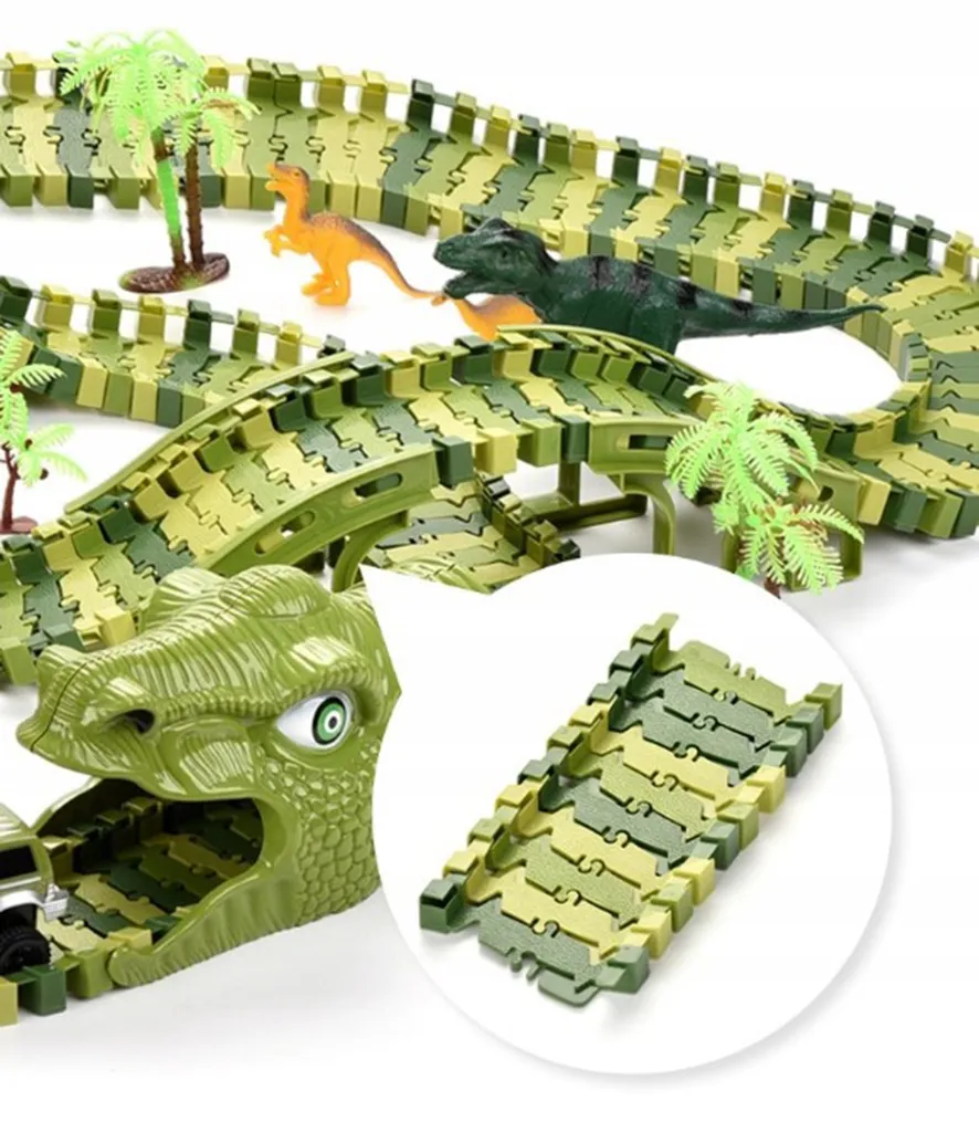 Circuit de voitures dinosaure solide et facile à assembler soi-même - 2
