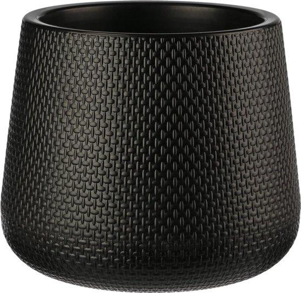 Kunststoff-Topf, rund, 23cm, schwarz, leicht, Innen/Außen