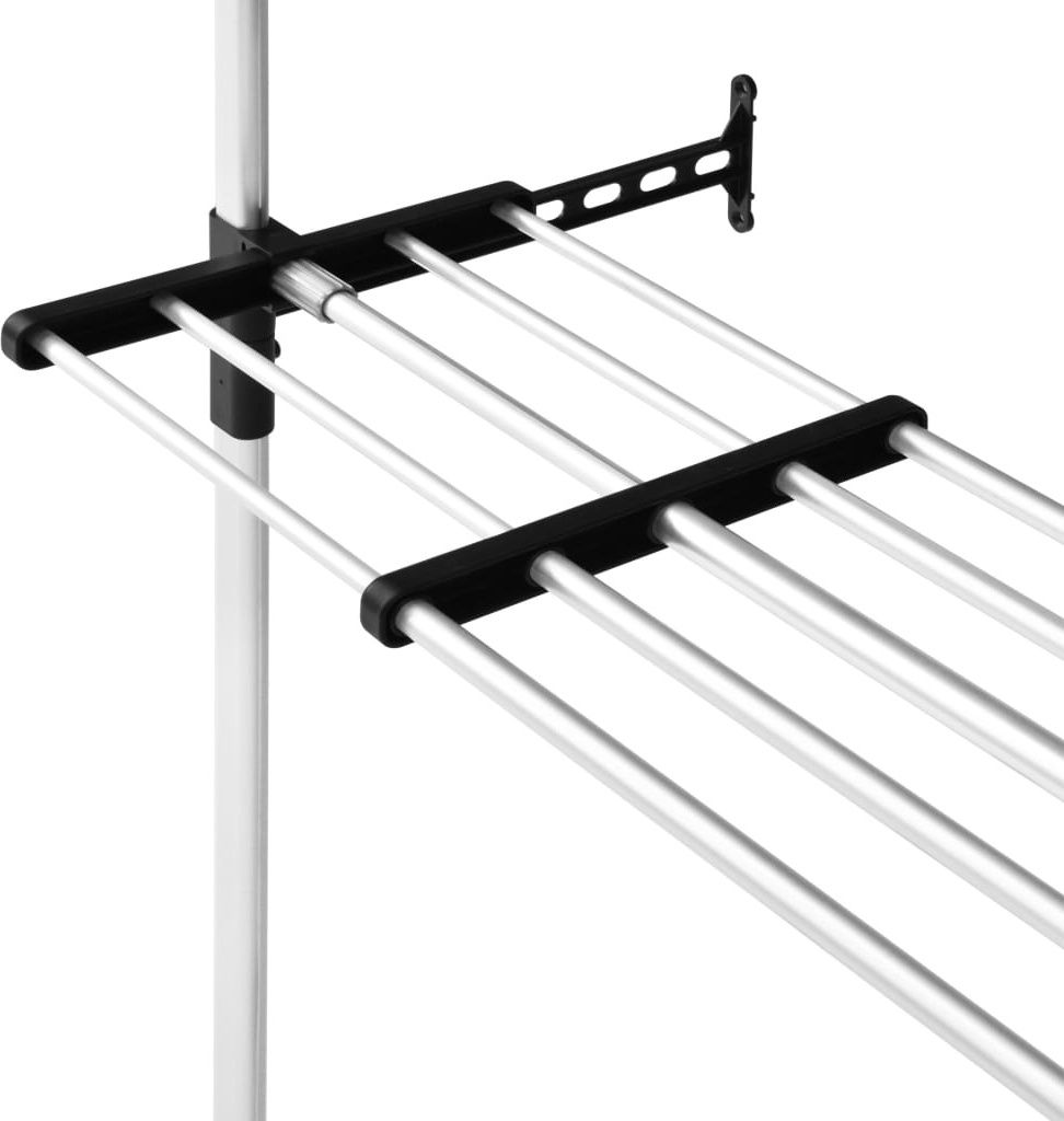 Teleskop-Garderobe mit Stangen und Regal Aluminium , Produktbild 8