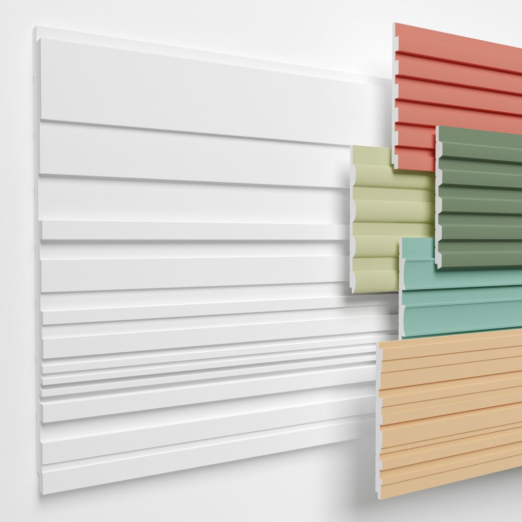 HEXIMO Lamellenwand (Musterstück) aus XPS - Lamellen Wandpaneele Lamellenverkleidung Akustikpaneele weiß (15cm, HLM-8-01 weiß) Wandverkleidung DIY