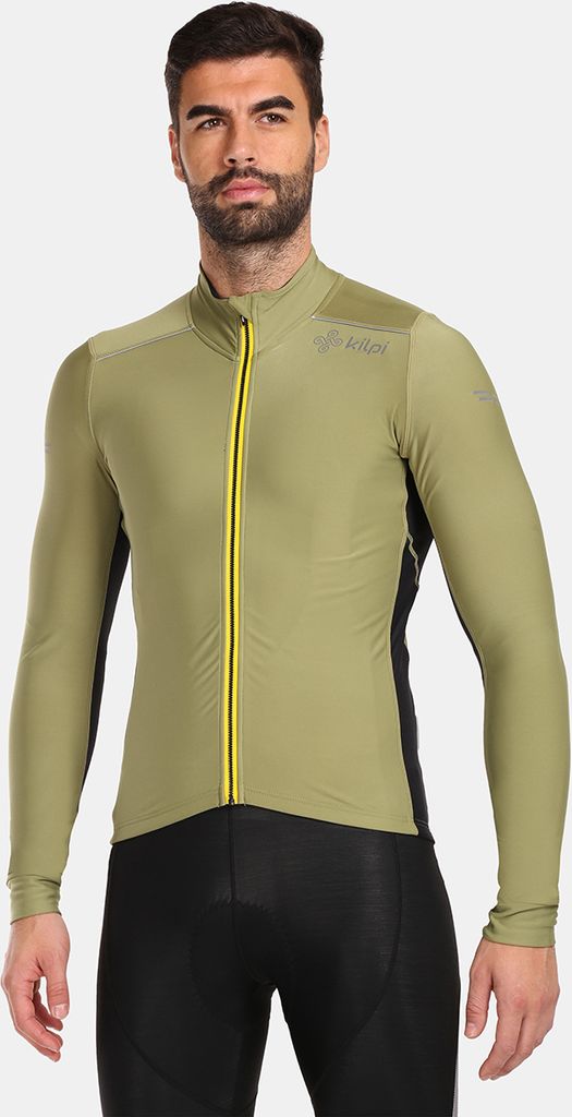 Kilpi CAMPOS-M Herren-Radtrikot mit langen Ärmeln, GRÜN, Größe XL