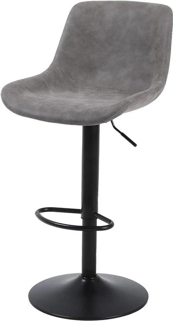 Chaise de bureau pivotante grise réglable avec dossier ergonomique