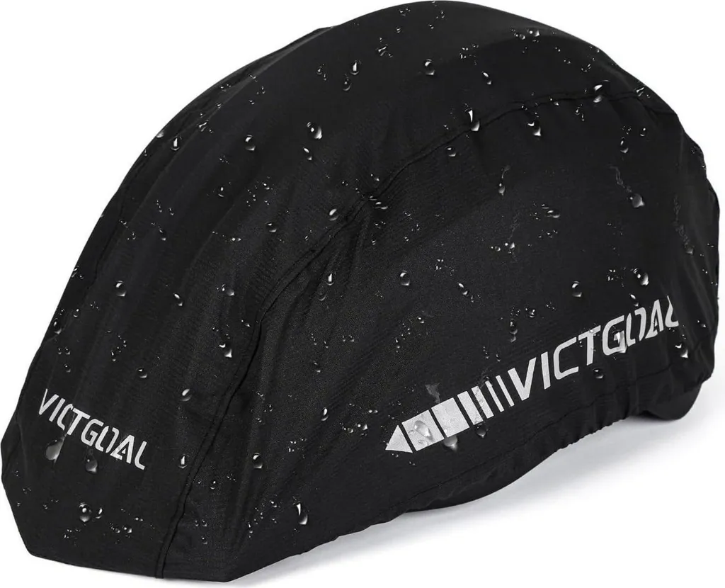 Couvre-Casque Imperméable Victgoal Noir avec Réflecteurs Haute Sécurité