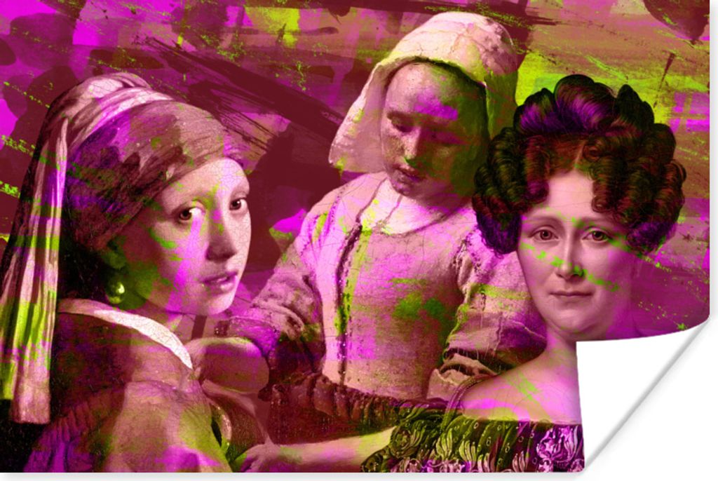 MuchoWow Poster Collage - Malerei - Neon 30x20 cm - Plakate - Print