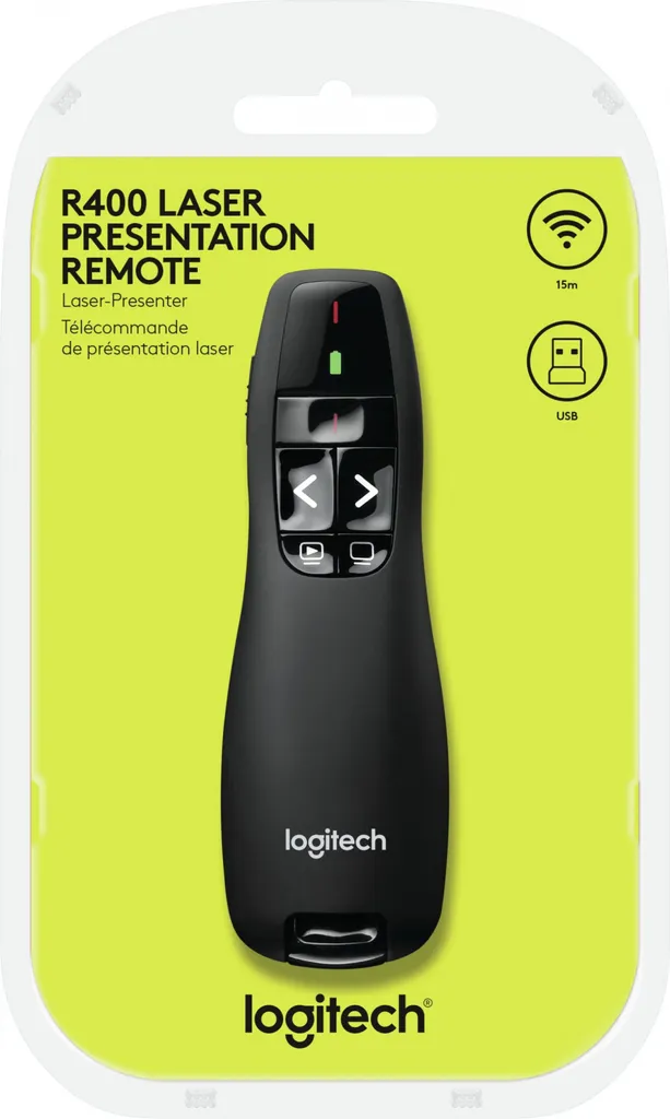 Clicker Presentazioni Logitech R400 - Puntatore Laser Professionale per Office - 10