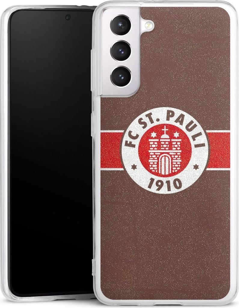 DeinDesign Handyhülle für Samsung Galaxy S21 5G Silikon Hülle Case Smartphone Schutzhülle FC St. Pauli Logo Offizielles Lizenzprodukt