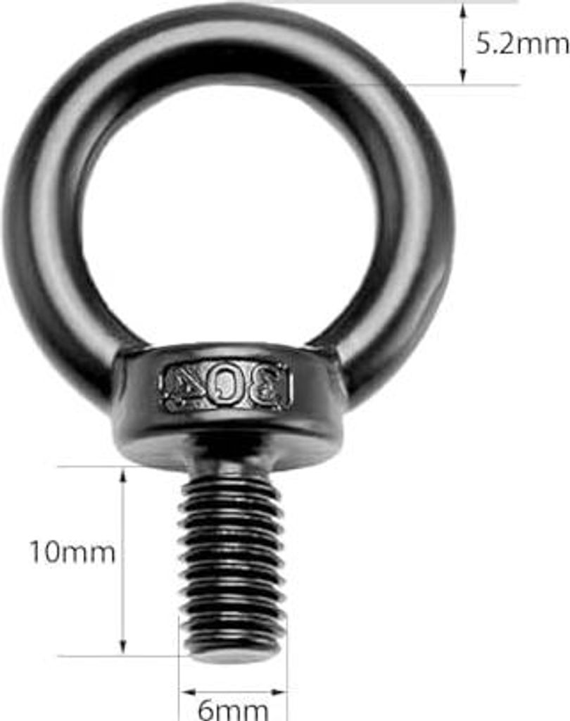 20 Stück Ringschraube M6, 304 Edelstahl Schwarz Ösenschrauben Ringbolzen Ringschrauben für Blumentöpfe Hängende Ornamente Befestigen