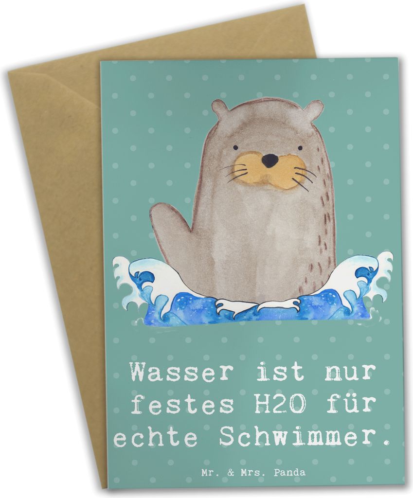 Mr. & Mrs. Panda firmungskarte Schwimmen Abenteuer - Produktbild 