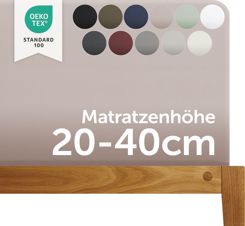 Blumtal Luxus Boxspringbett Spannbettlaken 180x200cm - 200x220, bis 40cm Höhe