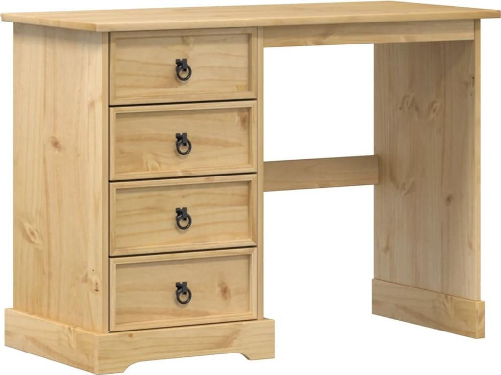 vidaXL Schminktisch Corona 104x47x75 cm Massivholz Kiefer