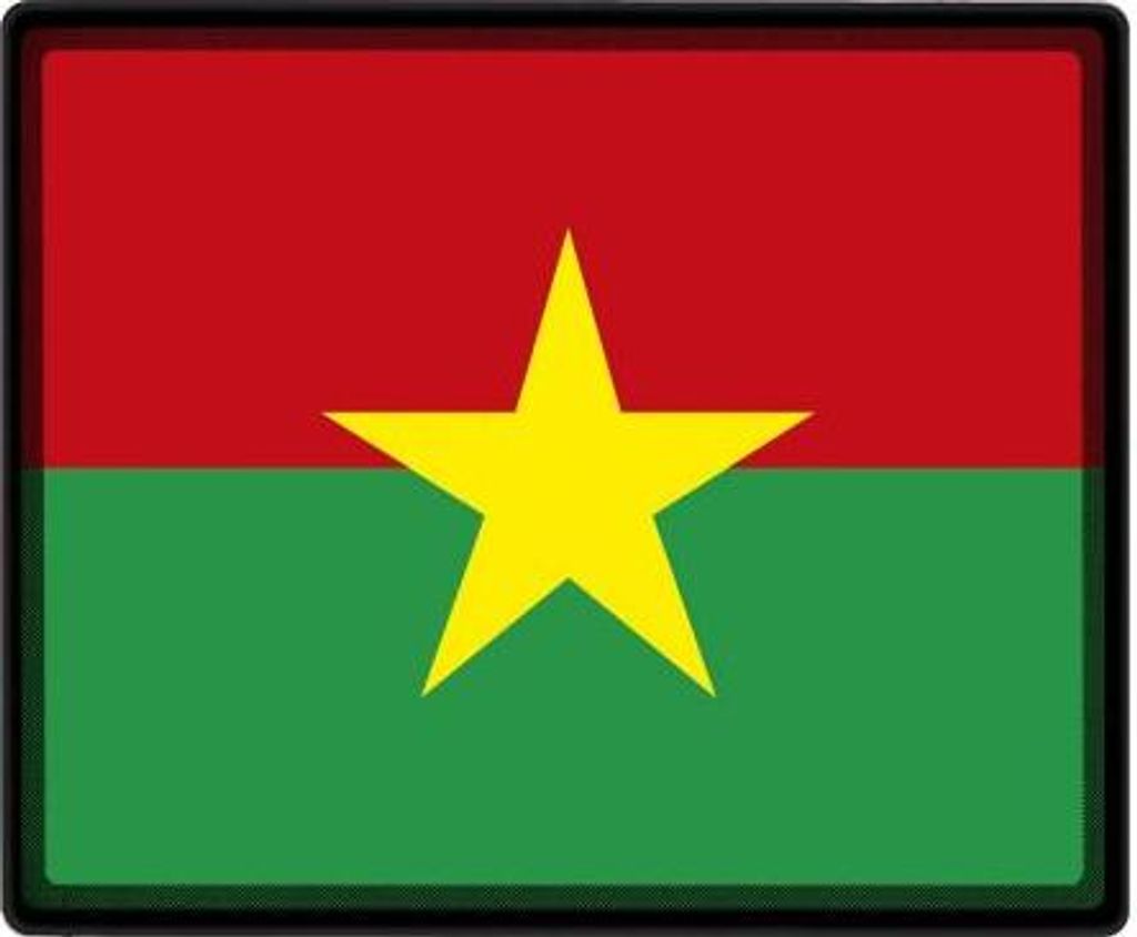 Mousepad Mauspad mit Motiv - Burkina Faso Fahne - 82033- Gr. ca. 24 x 20 cm