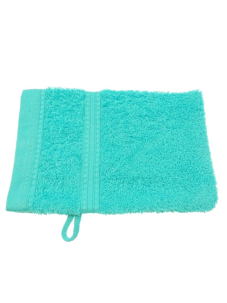 Julie Julsen BIO Waschhandschuh Türkis 15 x 21 cm Produktbild 