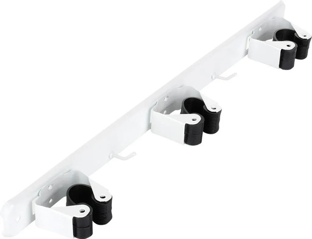 Organizer Giardino Metallo: Gancio Triplo per Attrezzi e Scope - 7