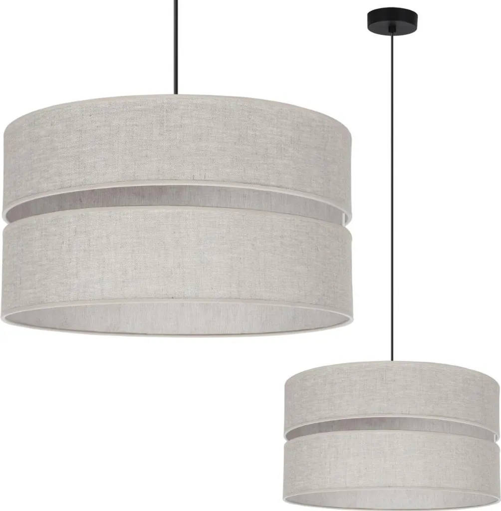 Suspension Anti-Éblouissement Len Duo Beige et Noir pour Lumière Douce