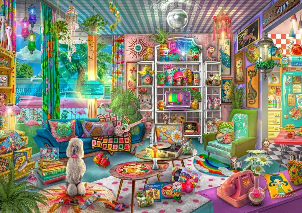 Grand Puzzle Adulte 2000 Pièces Fantasie Kitschy Cute - Collector Bluebird
