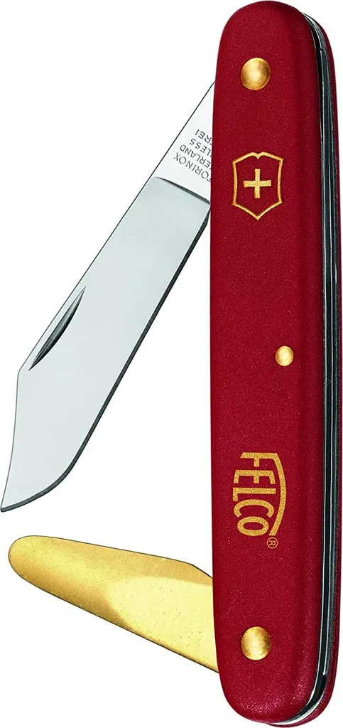FELCO Coltello Innesto e Taglio con Scortecciatore Ottone Massiccio