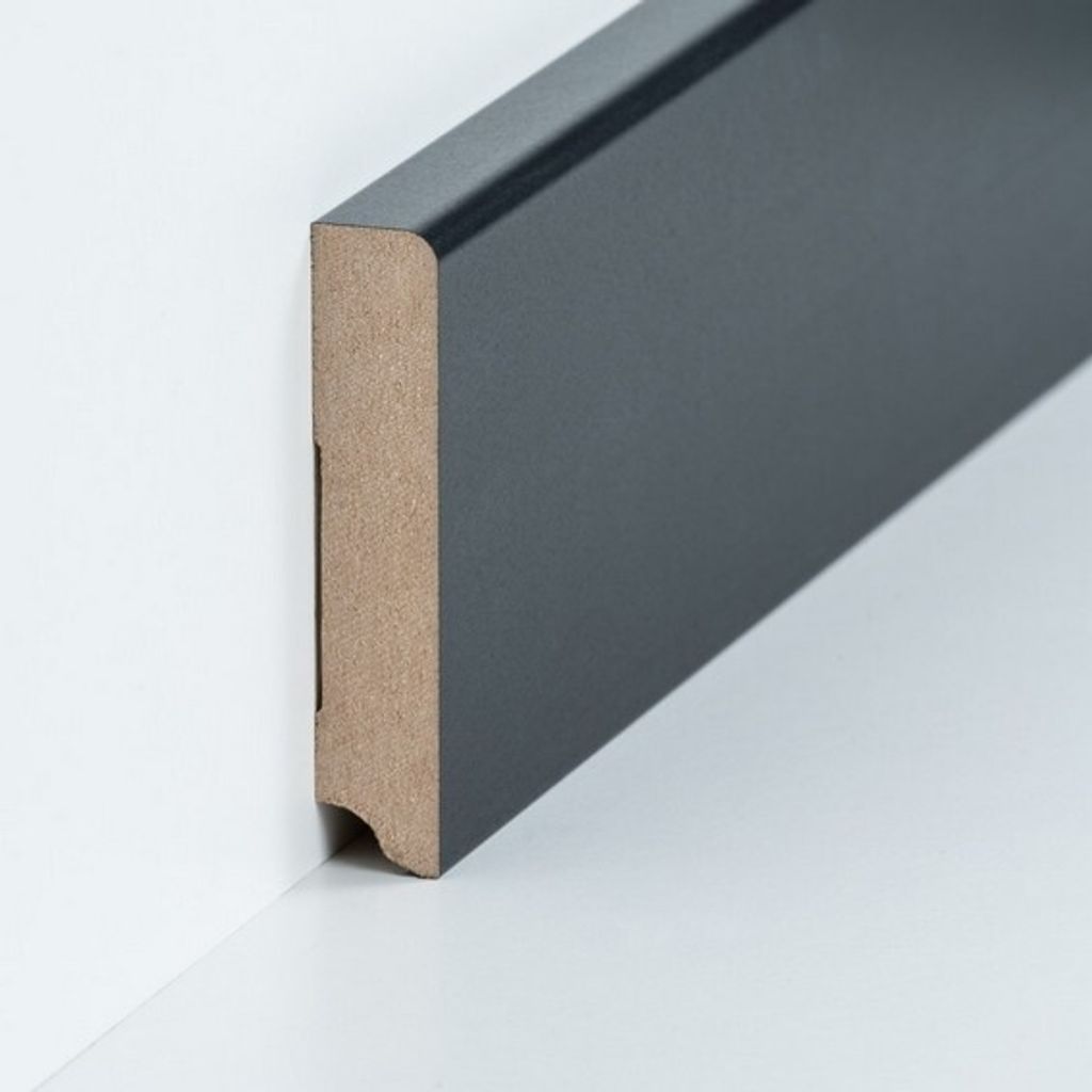 Sockelleisten "Duisburg" - Farbe: Schwarz (MDF foliert - 720.1996.39)