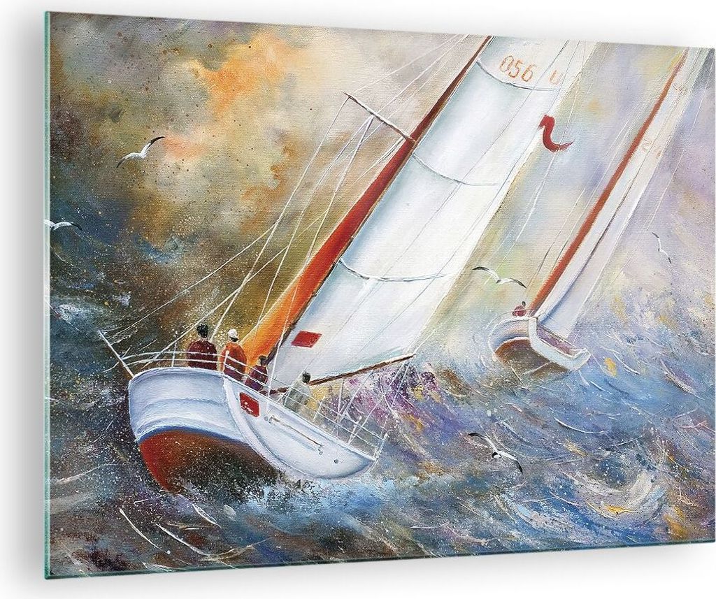 Bilder auf glas - Einteilig - Segelboot Bild Regatta - Produktbild 