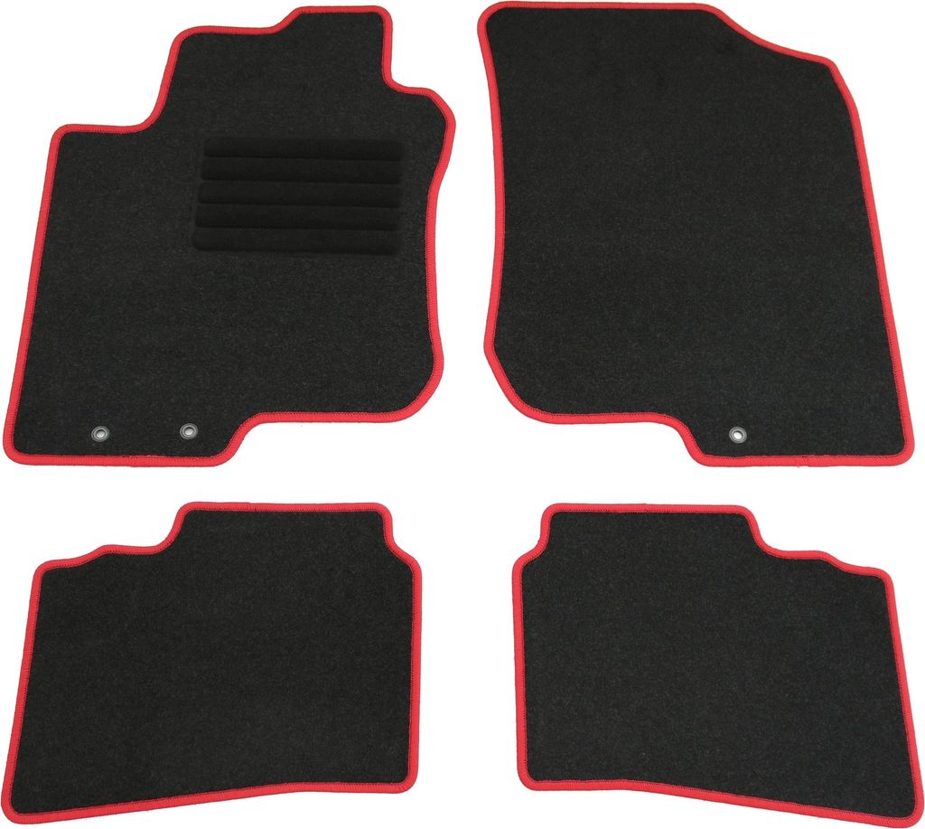 J&J Automotive Tappetini Auto TPE Gomma Per Mitsubishi L-200 (dal 2015) - Kit 4 Pezzi Nero - Antiscivolo E Inodori