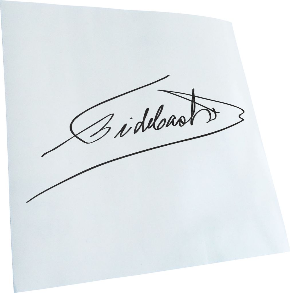 Kiwistar - Autoaufkleber - Fidel Castro Unterschrift - Mattschwarz - 50x25cm - Aufkleber für Auto, Laptop, Fahrrad, LKW, Motorrad Mehrfarbig JDM D...