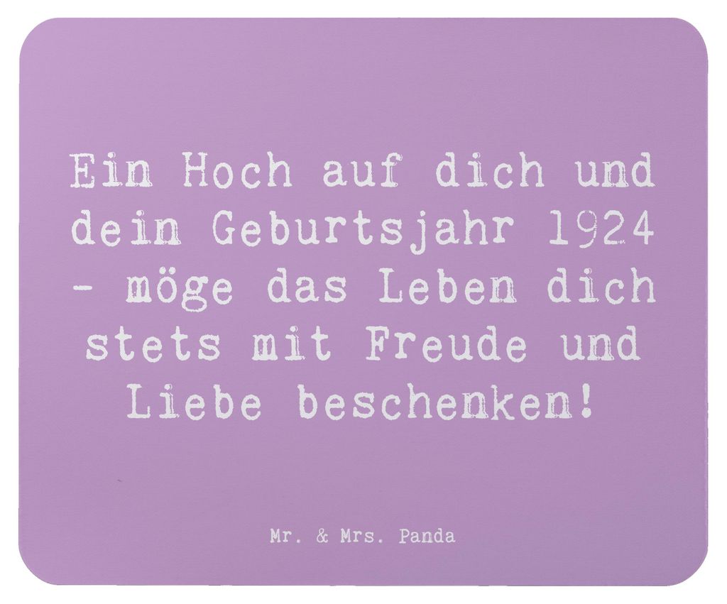 Mr. & Mrs. Panda Mauspad Spruch 1924 Geburtstag - Produktbild 