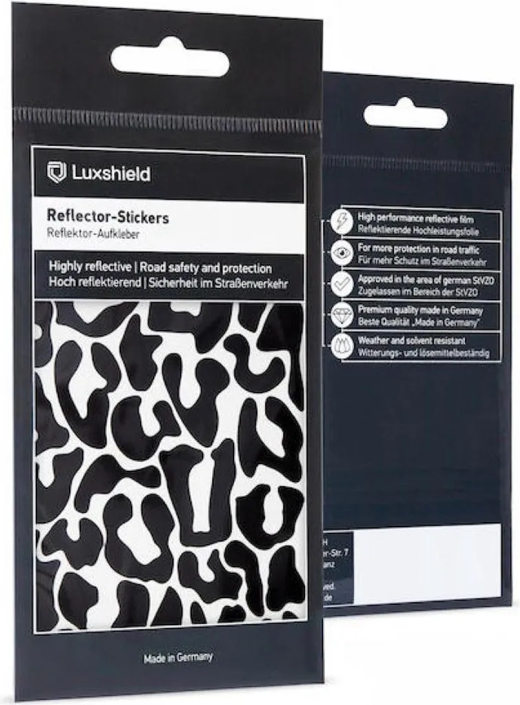 Autocollant de visibilité Luxshield Noir Léopard - Haute Réflexion