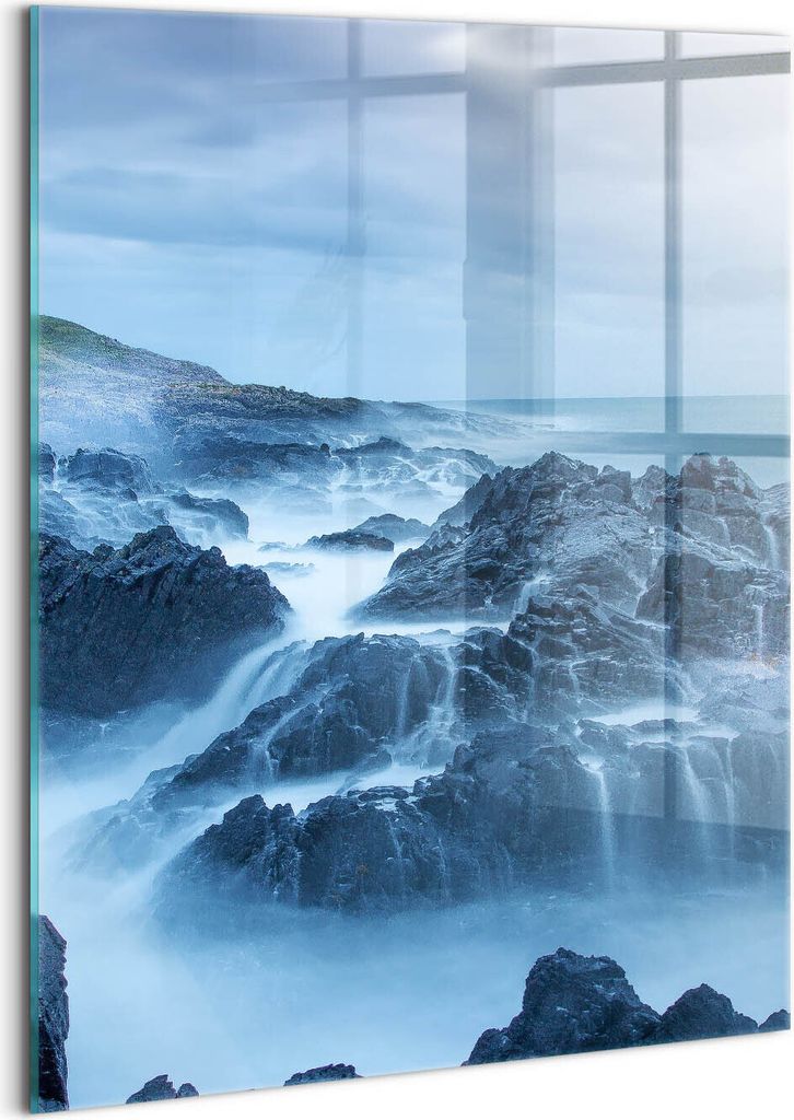Designer Glasbild - Wandbild - Glas Bild - 60x80 cm - Leuchtturm