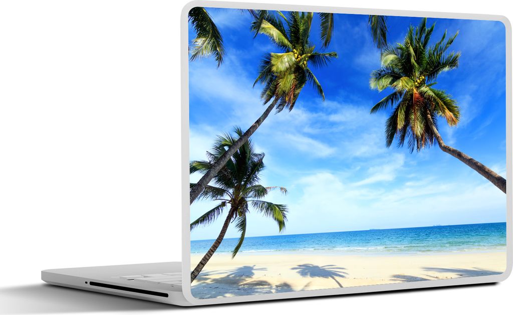 MuchoWow Laptop Aufkleber Sticker Cover Palmen - Strand - Meer 31x22.5 cm - Laptop-Deko