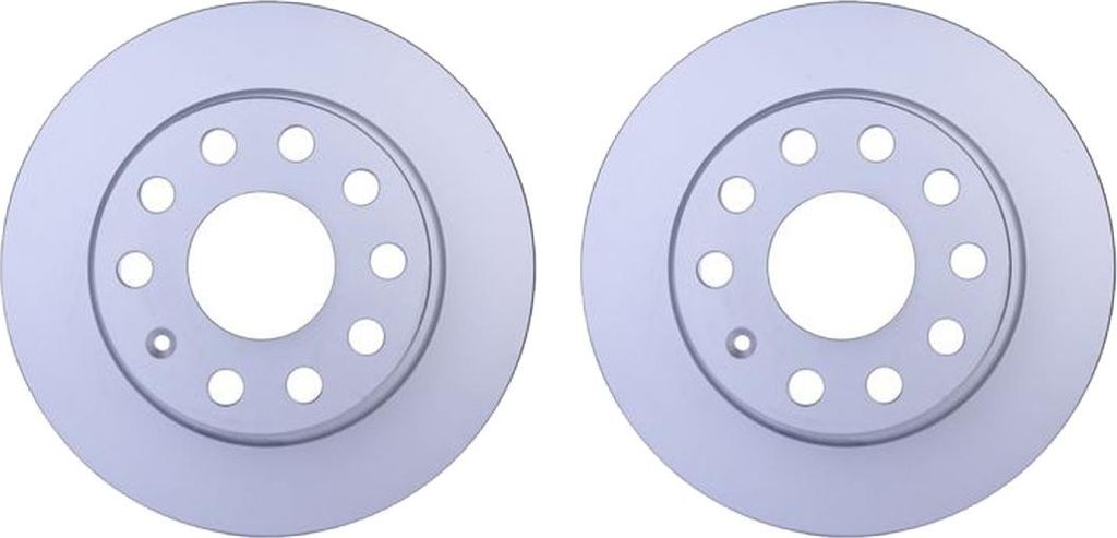 2 Bremsscheiben voll Ø 65 mm 9,9 mm HELLA passend für u.a. SEAT LEON