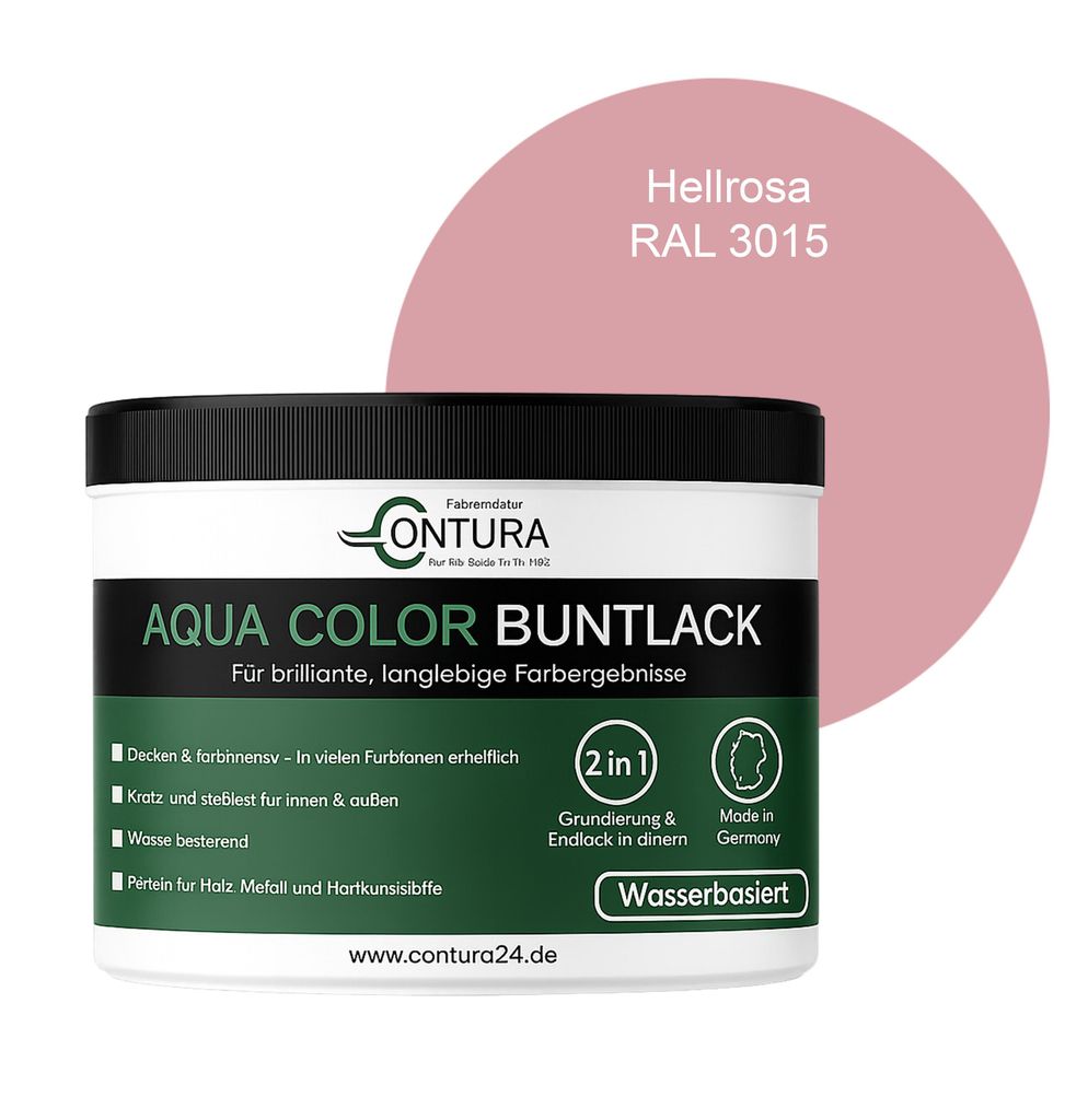 Contura 250ml. Buntlack Lackfarbe Lack Außen Innen Holz Produktbild 
