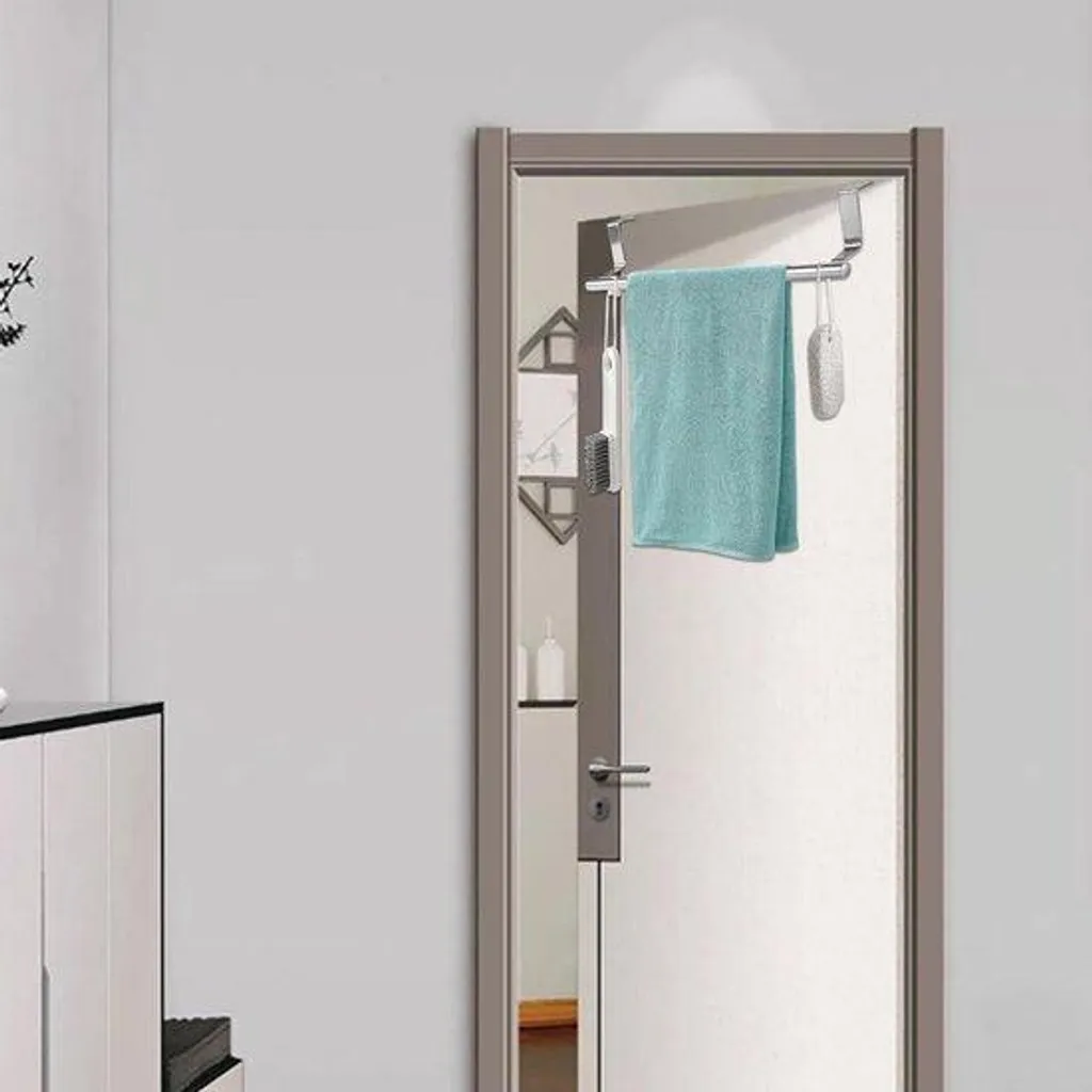 Support serviette mural pour chiffons de nettoyage en inox 30cm à vis