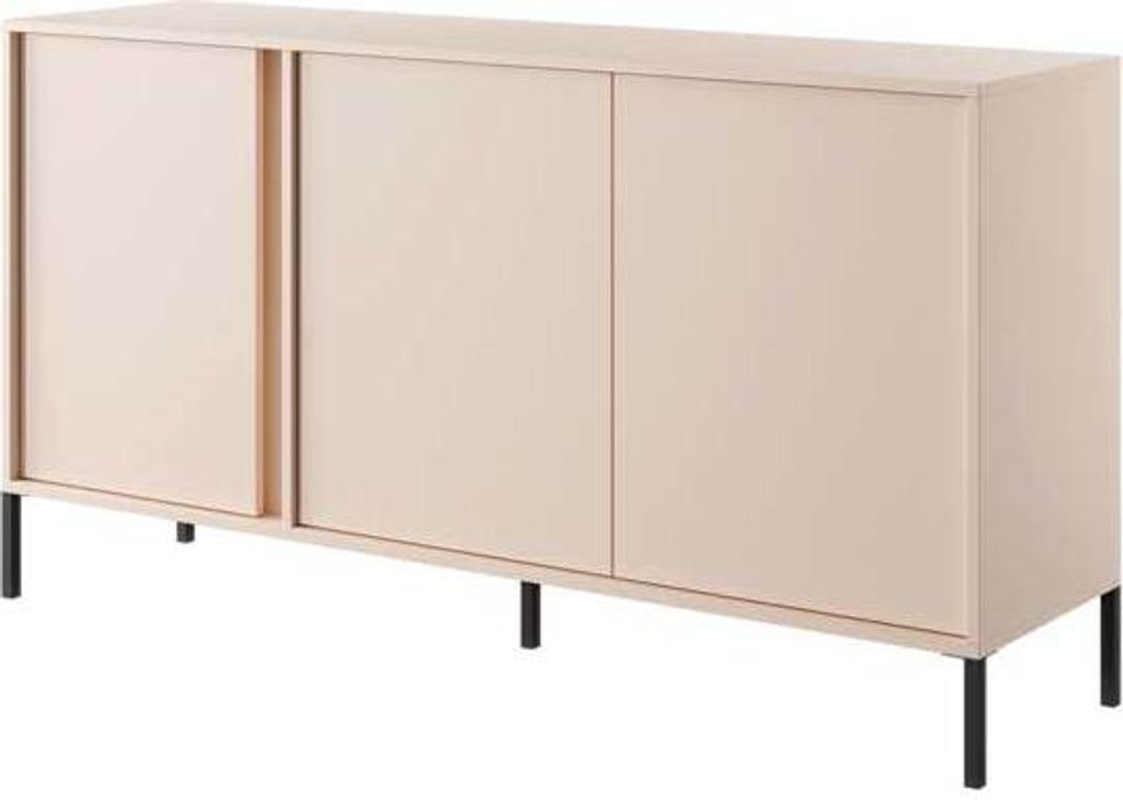 Kommode Sideboard Dast 153x39,5x81cm beige 3-türig